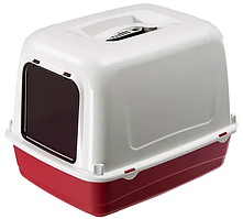 Закритий туалет - бокс для котів Ferplast Ariel 10 Home (Ферпласт Аріел 10 Гом) Бордовий