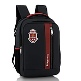 Шкільний рюкзак з ортопедичною спинкою для хлопчика 3 4 5 клас, міцний чорний портфель в школу, фото 2