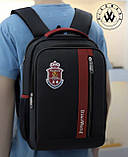Шкільний рюкзак з ортопедичною спинкою для хлопчика 3 4 5 клас, міцний чорний портфель в школу, фото 10