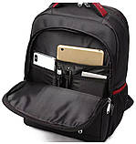 Шкільний рюкзак з ортопедичною спинкою для хлопчика 3 4 5 клас, міцний чорний портфель в школу, фото 8