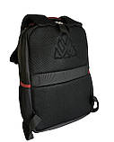Шкільний рюкзак з ортопедичною спинкою для хлопчика 3 4 5 клас, міцний чорний портфель в школу, фото 4
