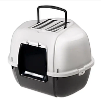 Закритий кутовий туалет для котів Ferplast Mika (Ферпласт Міка) Чорний