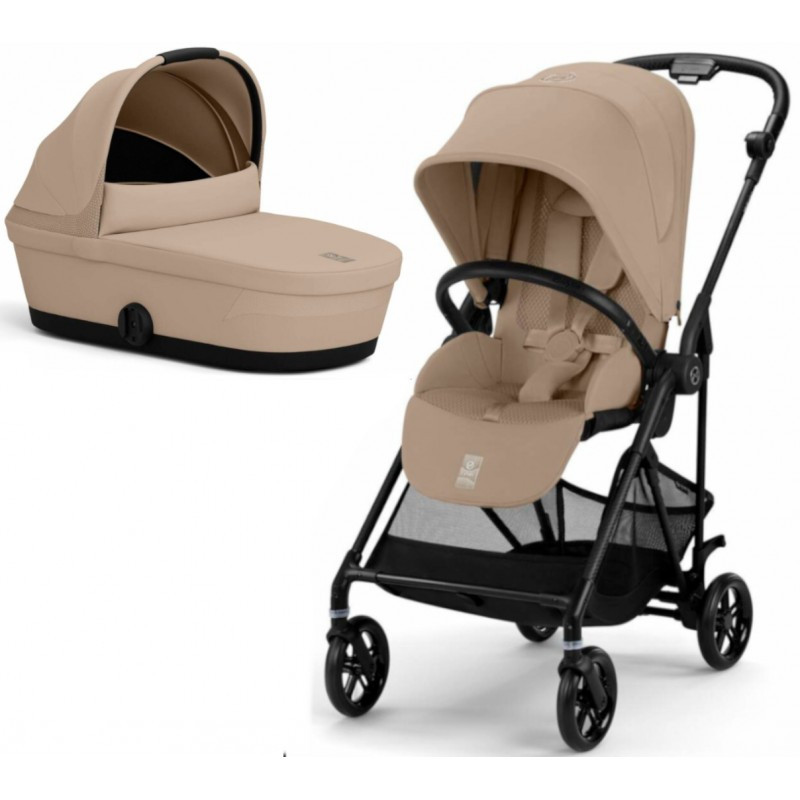 Візочок Cybex Melio 2 в 1 Carbon Almond Beige