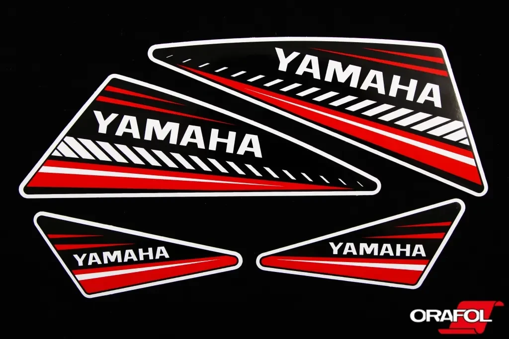 Наклейка Мото Yamaha 5*10/7*19см (4 шт.), фото 1