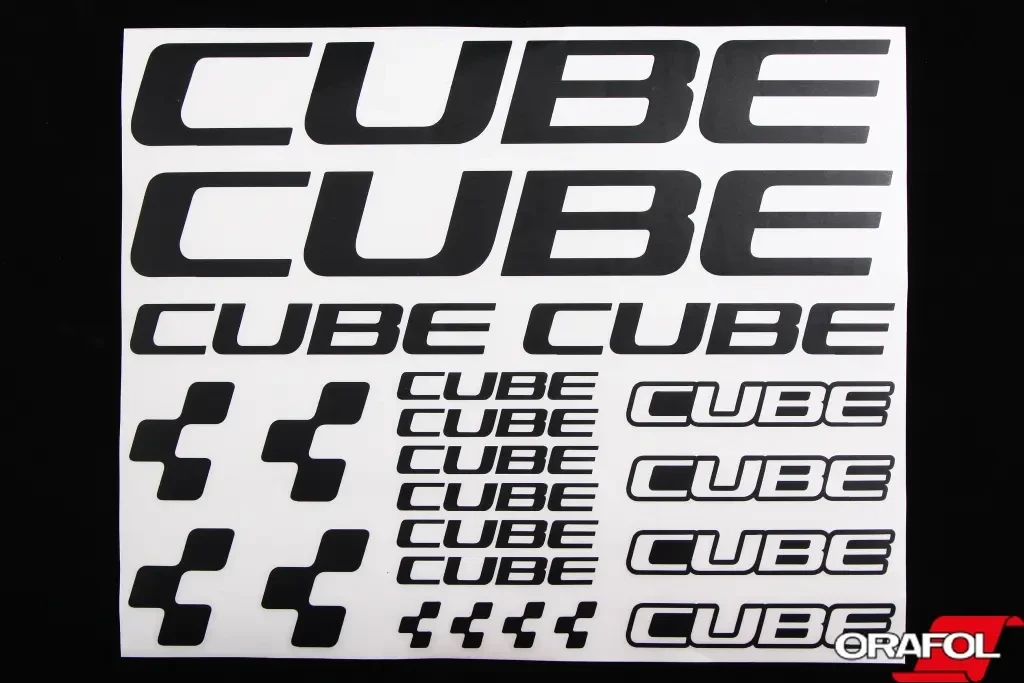 Наклейка Набір на велосипед Cube чорний, фото 1