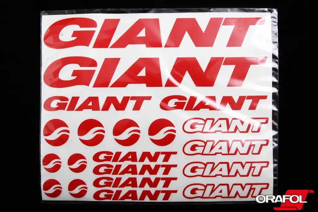 Наклейка Набір на велосипед Giant червоний, фото 1