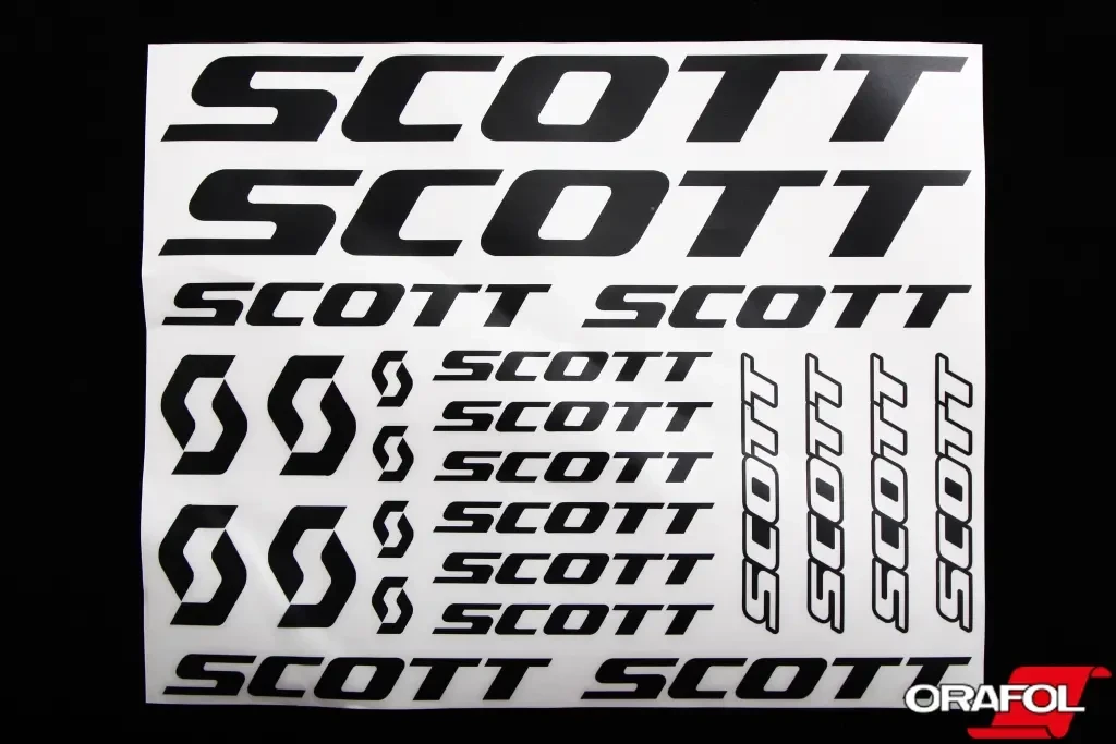 Наклейка Набір на велосипед Scott чорний, фото 1
