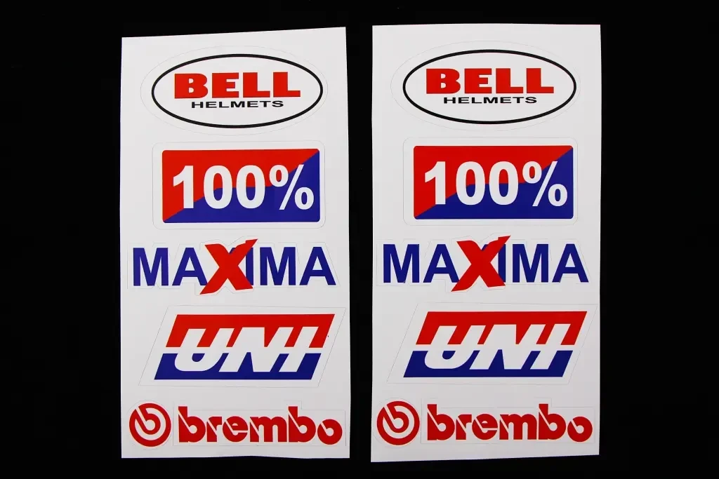 Наклейка Набір на мопед Bell, 100%, Maxima, Uni, Brembo (2 шт.), фото 1