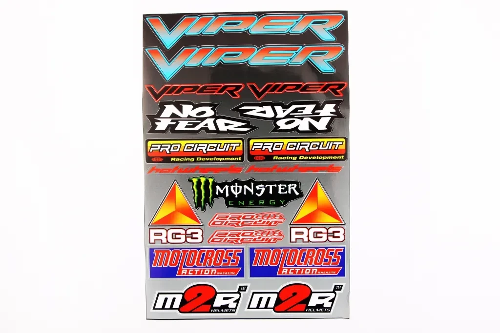 Наклейка Набір на мопед Viper, No Fear, Pro Circuit, RG3, Monster Energy, M2R, фото 1
