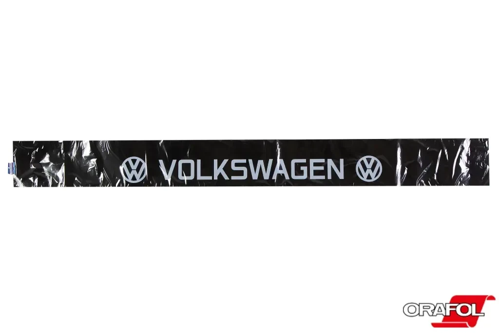 Наклейка на лобове скло 20*200см Volkswagen чорна Автограф, фото 1