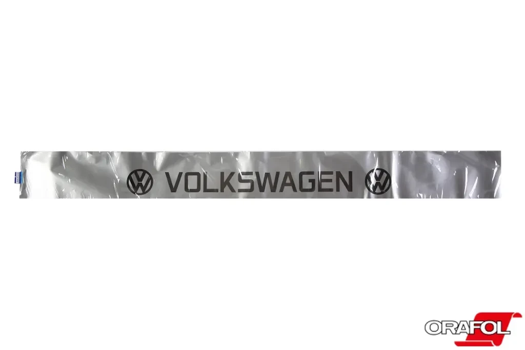 Наклейка на лобове скло 20*200см Volkswagen срібл. Автограф, фото 1