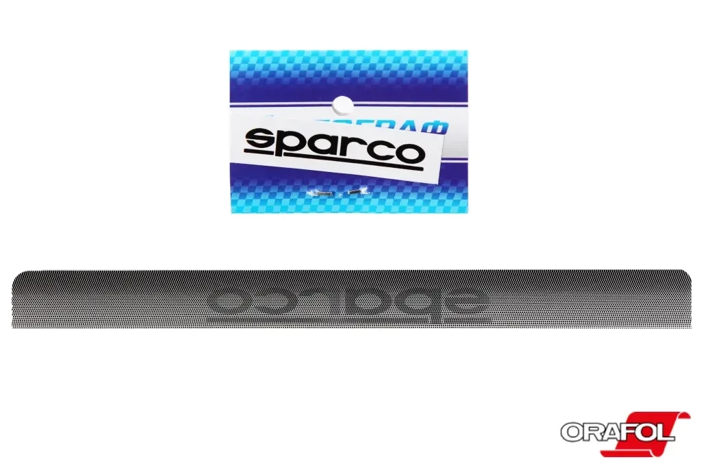 Наклейка на лобове скло внутрішня 12*136см Sparco чорна крапка Автограф, фото 1