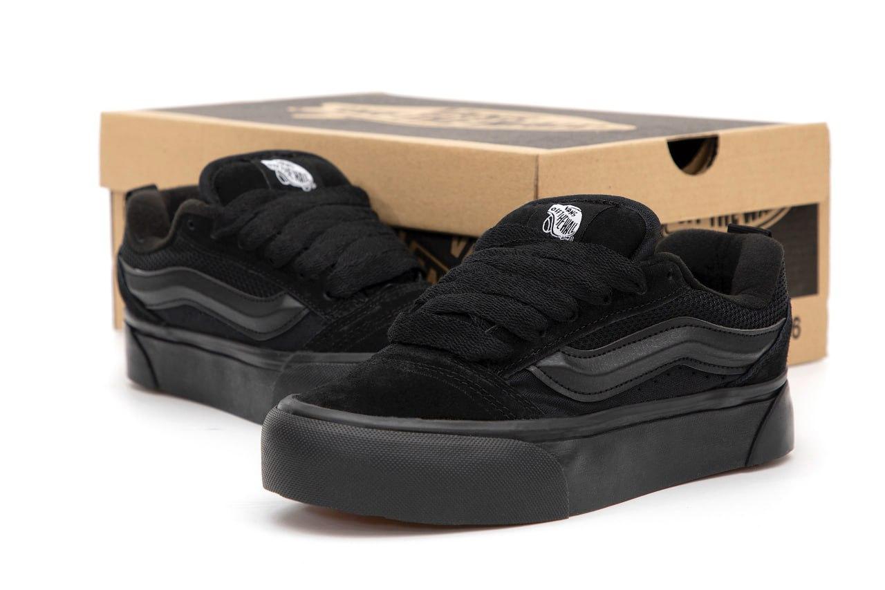 Жіночі чорні Кеди Vans Old Skool KNU Platform, фото 1