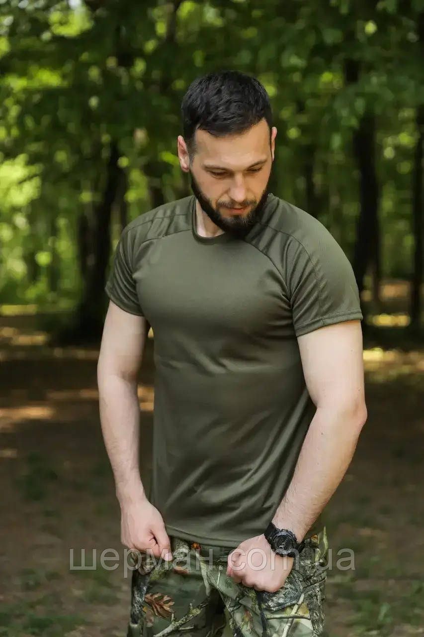 Футболка реглан Coolmax Олива 46