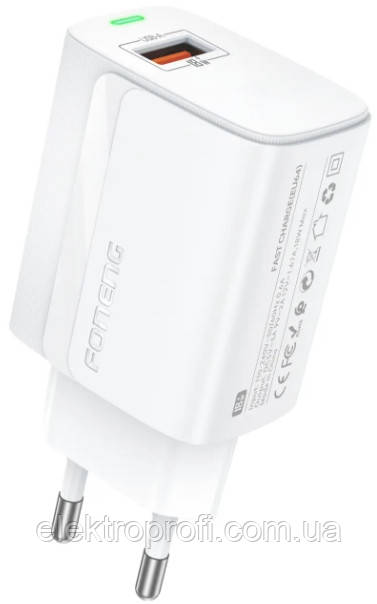 Зарядний пристрій Foneng EU64 USB-A Charger (3A), фото 1