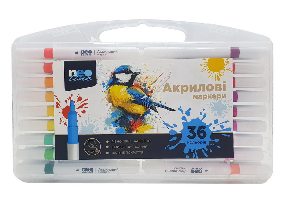 Акрилові маркери Neo Line 36 кольорів 4061-36SH
