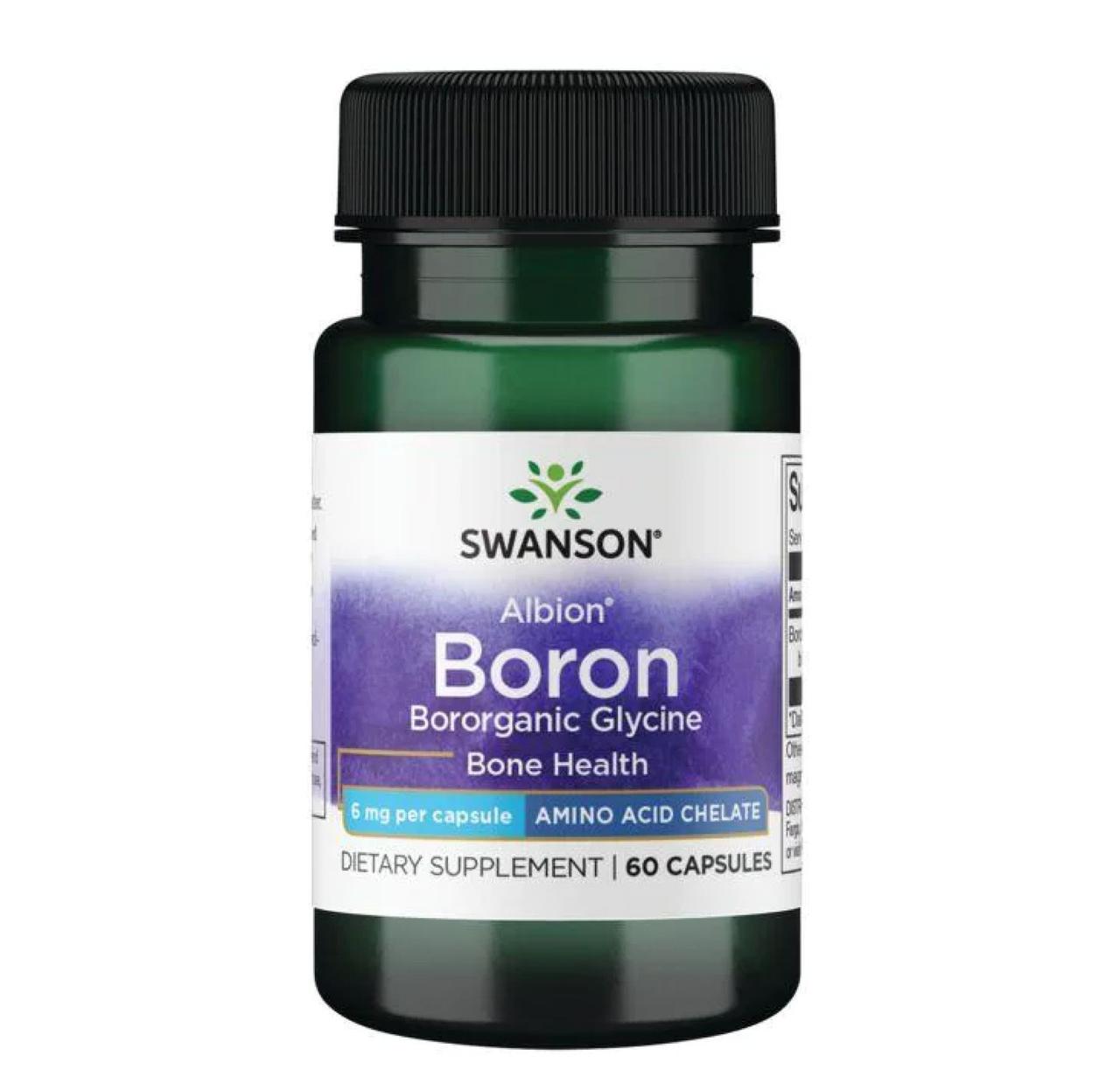 Albion® Boron Swanson Albion® Boron Boroganic Glycine, 6 мг, 60 веганських капсул, фото 1