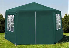 Садовий павільйон альтанка намет 6 стінок Bonro B-9007 зелений, фото 3