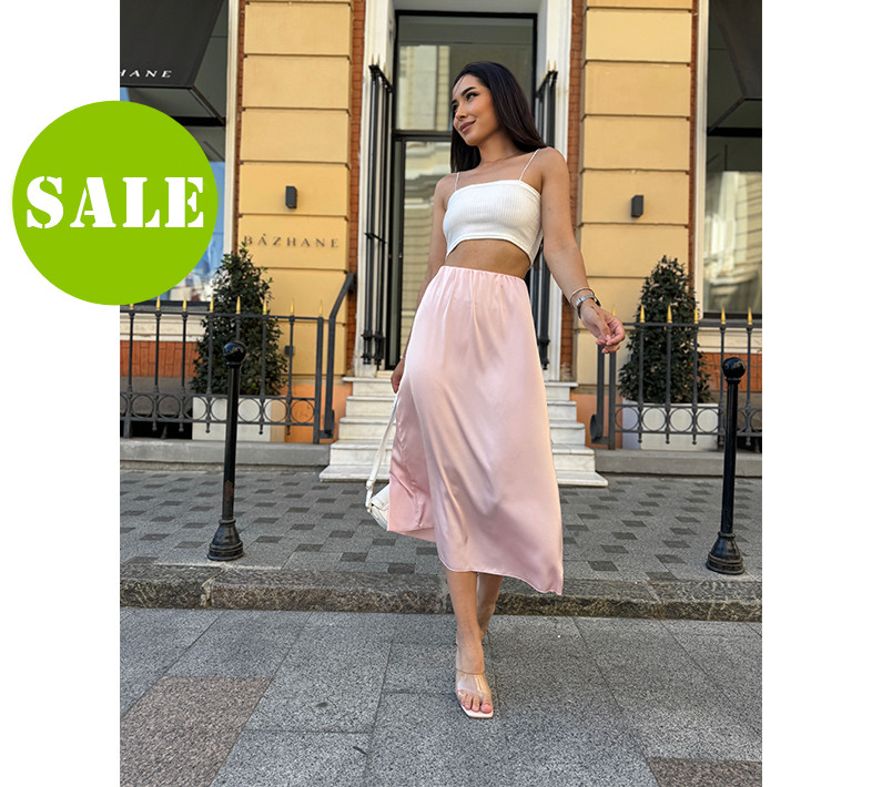 Жіноча шовкова спідниця "Silk" оптом | Норма і батал | Розпродаж моделі, фото 1