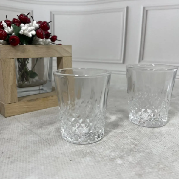 Набір скляних стопок Helios Рочестер під кришталь 56 мл 6 шт (KB028-5), фото 1