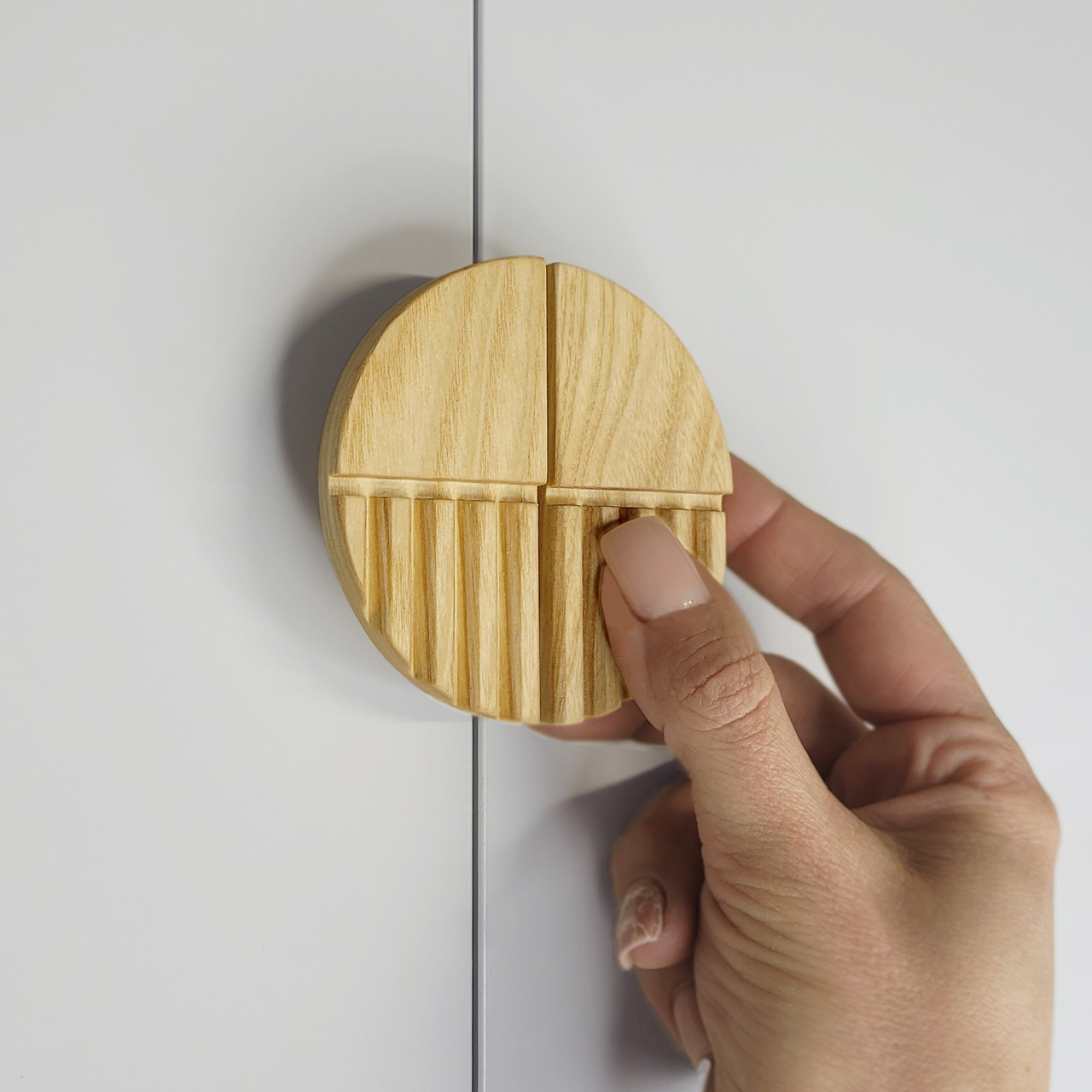 Ручка кругла натуральне дерево ясен RAD 20/76 honey (під виготовлення), фото 1