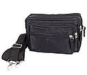 Чоловіча текстильна сумка на пояс KTA9506 чорна, фото 3