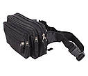 Чоловіча текстильна сумка на пояс KTA9506 чорна, фото 7