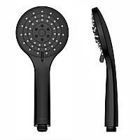 Душ ручний 100 мм, 3 режими, блістер, чорний матовий