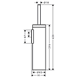 AXOR UNIVERSAL CIRCULAR ершик для унитаза подвесной, черный матовый, фото 2