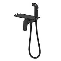 PERLA гарнітур гігієнічний прихованого монтажу, чорний матовий