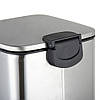 Відро для сміття з плавним закриванням квадратне Zerix Kubix-TC0106 SS Color 6 л колір неіржавка сталь (ZX588, фото 7
