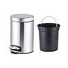 Відро для сміття з плавним закриванням кругле Mixxus Ellipse-TC0205 SS Color 5 л колір неіржавка (MI707, фото 9