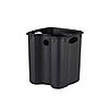 Відро для сміття з плавним закриванням квадратне Zerix Kubix-TC0106 Black 6 л колір чорний (ZX5890), фото 4