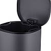 Відро для сміття з плавним закриванням овальне Mixxus Premium Olivary-TC0105 Graphite 5 л колір графіт, фото 3