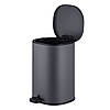 Відро для сміття з плавним закриванням овальне Mixxus Premium Olivary-TC0105 Graphite 5 л колір графіт, фото 9