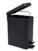 Відро для сміття з плавним закриванням прямокутне Zerix Sansa-TC0105 Black 5 л колір чорний (ZX5894), фото 8