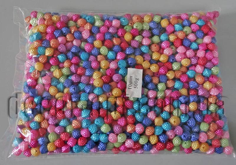 Бусини з пухирцями асорті 10 мм 500 г