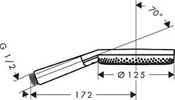 RAINDANCE ALIVE SELECT S ручний душ (3 типи струменів RainAir, PowderRain, Massage), чорний матовий