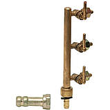 Чавунний газовий пальник SARRA з латунним вентилем для балонів — пряме підключення без редуктора, фото 2