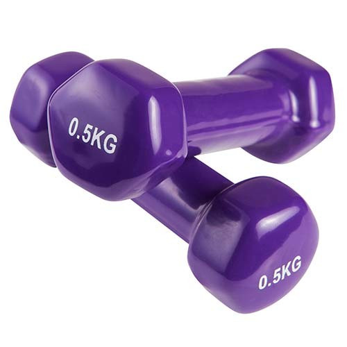 Гантель для фітнесу з вініловим покриттям 2шт по 0,5кг G0289-0.5V, фото 1