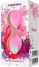 Вагінальні кульки Alive U-Tone Balls Pink, діаметр 3,5 см, вага 77гр (Foqus.com.ua), фото 5