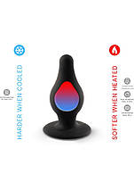 Анальна пробка термореактивна Silexd Plug Model 2 конічної форми, чорна, S, фото 3