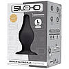Анальна пробка термореактивна Silexd Plug Model 2 конічної форми, чорна, L, фото 6