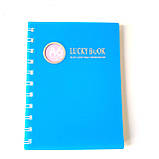 Блокнот Lucky book №7150 на пружині, А6, блакитний, 80 аркушів, фото 3