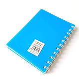Блокнот Lucky book №7150 на пружині, А6, блакитний, 80 аркушів, фото 5