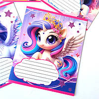 Зошит в косу лінію 12 аркушів, кольорова обкладинка, LEADER з допоміжною лінією