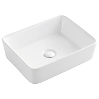 Умивальник накладний керамічний Mixxus Premium Quadro-0101 475x370x140mm, прямокутний білий (MP6487)