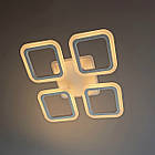 Світлодіодна люстра 50 Вт з підсвічуванням основи та пультом д/к колір каркасу білий D-AS9171/4WH LED 3color dimmer, фото 5