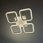 Світлодіодна люстра 50 Вт з підсвічуванням основи та пультом д/к колір каркасу білий D-AS9171/4WH LED 3color dimmer, фото 6