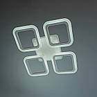 Світлодіодна люстра 50 Вт з підсвічуванням основи та пультом д/к колір каркасу білий D-AS9171/4WH LED 3color dimmer, фото 7